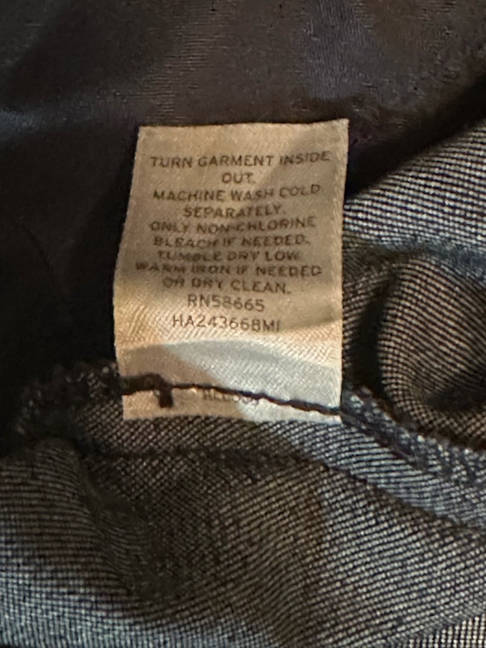 Halogen Taylor Fit Dark Wash Denim Trousers 10 NWOT - Picture 8 of 8